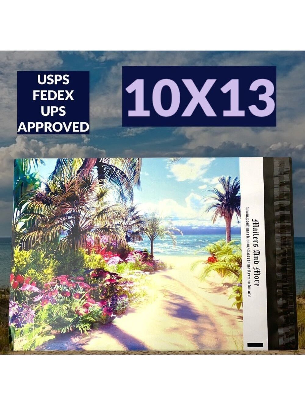 25 10X13 Poly Mailers Road to the Beach, Shipping Envelopes PRICE IS FIRM - Picture 13 of 13